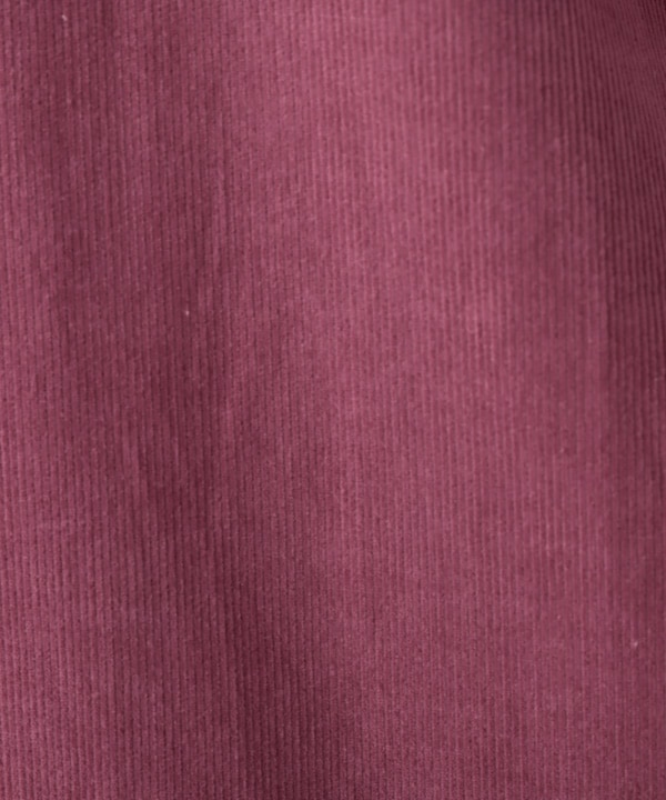 コーデュロイとお花ブロックプリントオフボトルネック・ワンピース 25W450