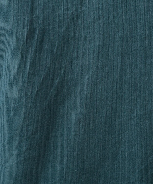 コーデュロイとお花ブロックプリントオフボトルネック・ワンピース 25W450