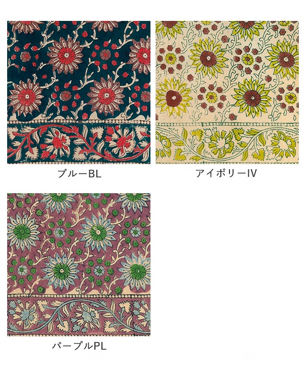 コーデュロイとお花ブロックプリント起毛コットンプリントワンピース 25W451