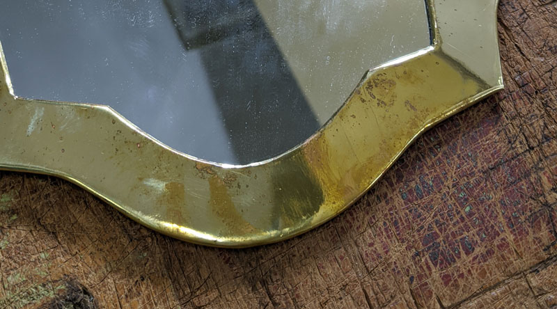 真鍮ミラー (エッグ)　M73-1988