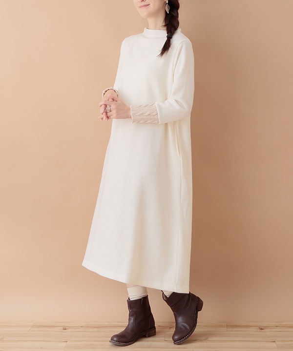 ふわふわカットソー ワンピース 24W055