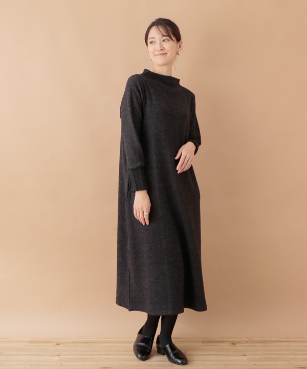 ふわふわカットソー ワンピース 24W055