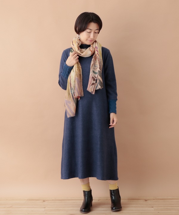 ふわふわカットソー ワンピース 24W055