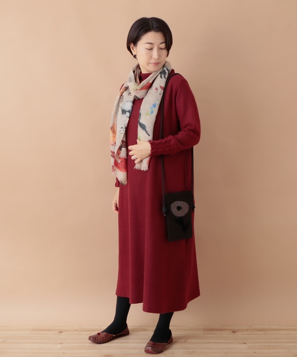 ふわふわカットソー ワンピース 24W055