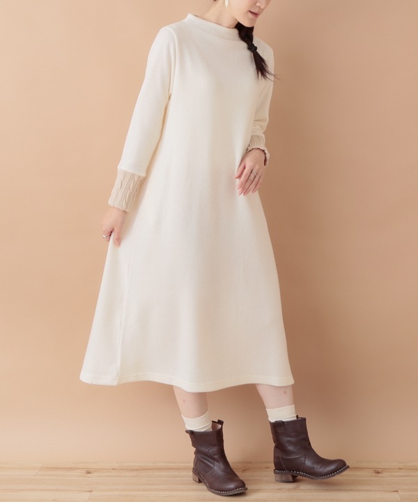 ふわふわカットソー ワンピース 24W055