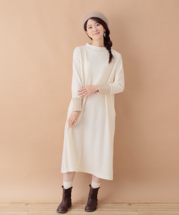 ふわふわカットソー ワンピース 24W055