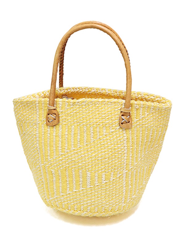 柄サイザルバッグ Mサイズ アクリルウール混（3カラー・柄