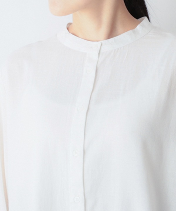 ソフトコットンツイルブラウス 25W006WH