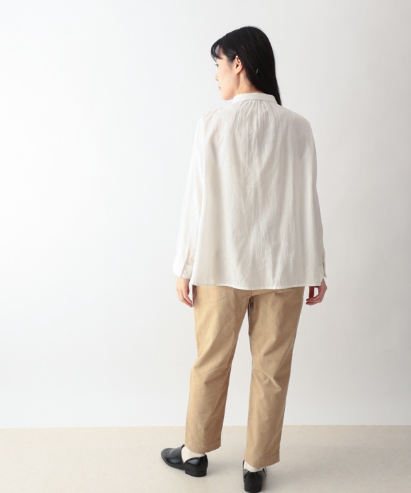 ソフトコットンツイルブラウス 25W006WH