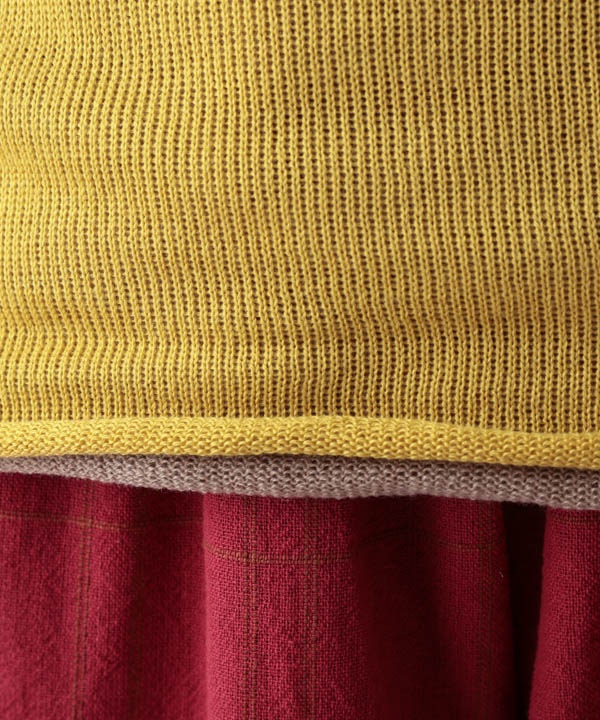 ホールガーメント ロールボトルネックニット2枚重ね・ボトルネック・プルオーバー 日本製 25W456