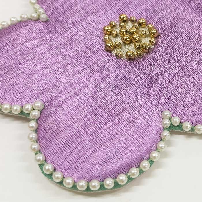 フラワーキーポーチ 直径11.5cm （3カラー）M42-2407