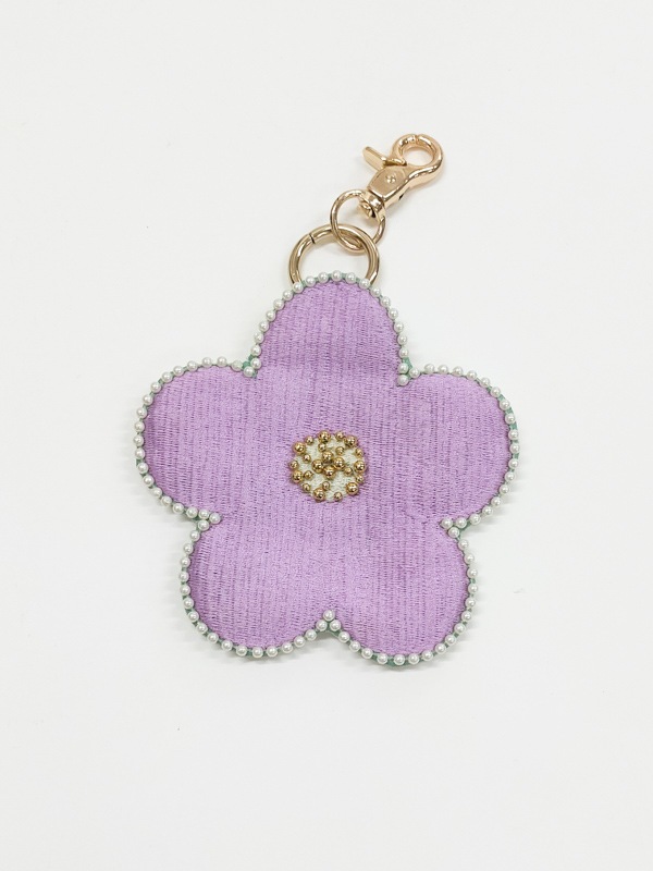 フラワーキーポーチ 直径11.5cm （3カラー）M42-2407