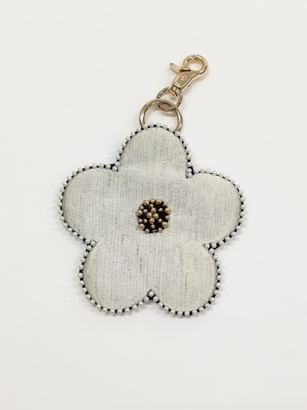 フラワーキーポーチ 直径11.5cm （3カラー）M42-2407