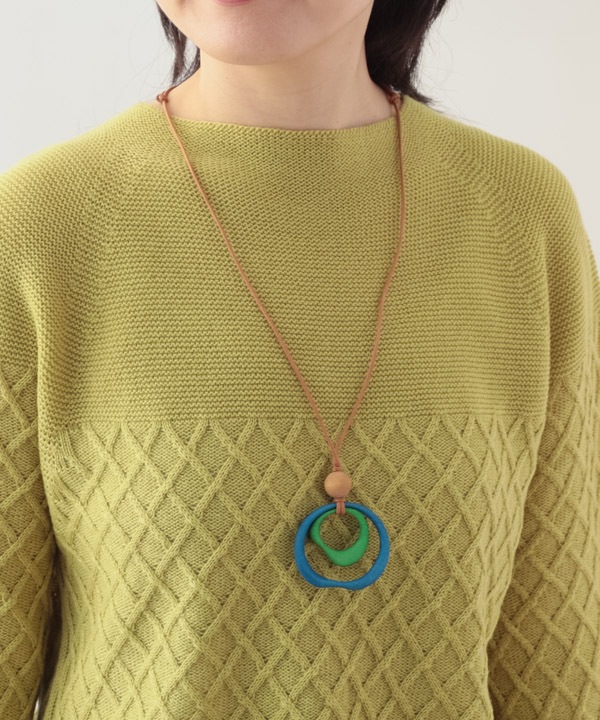 ウッド 2リングトップネックレス A25WPN081