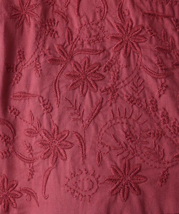 ラクノウ風刺繍コットンチュニック 25W010