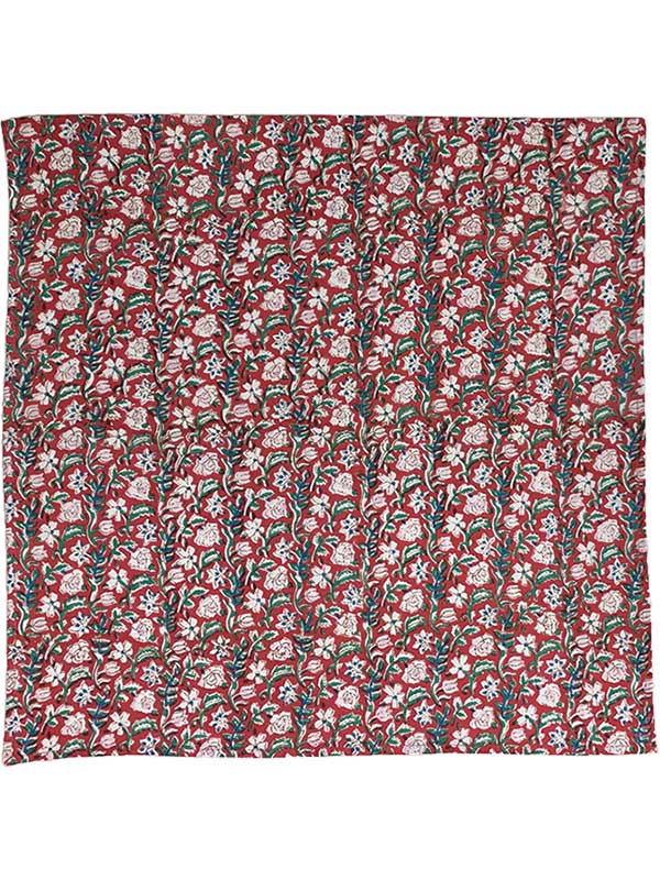 ブロックプリント・ハンカチ（4カラー） F21W011