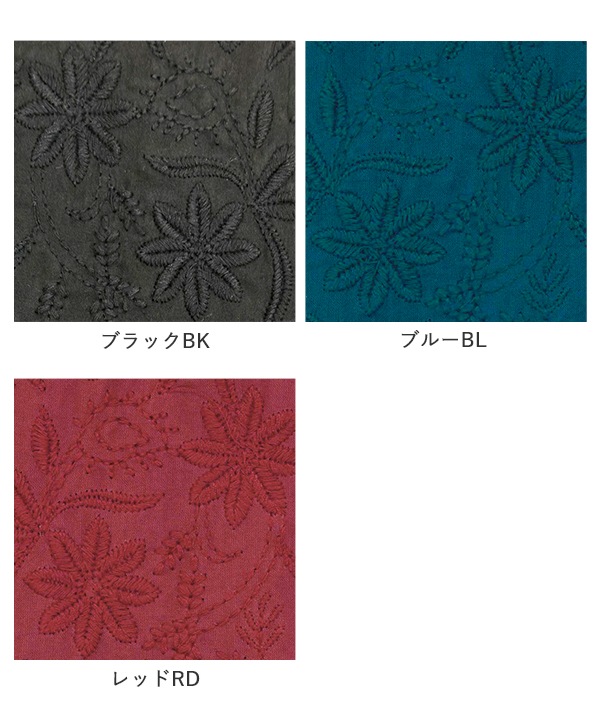 ラクノウ風刺繍コットンワンピース 25W011