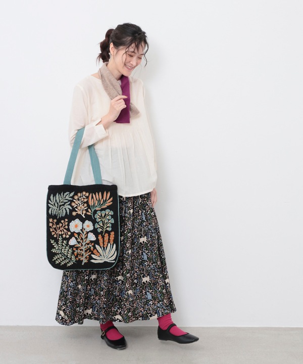 ピンタックコットン2wayブラウス 25W012