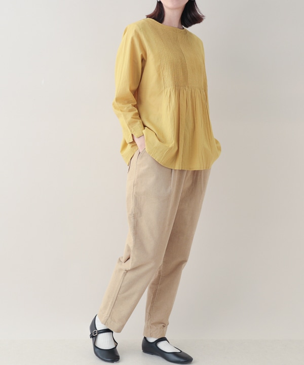 ピンタックコットン2wayブラウス 25W012