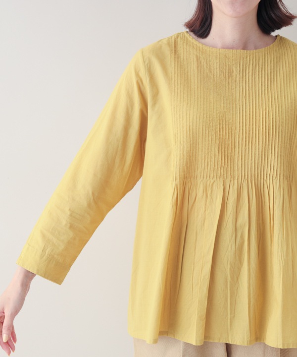 ピンタックコットン2wayブラウス 25W012