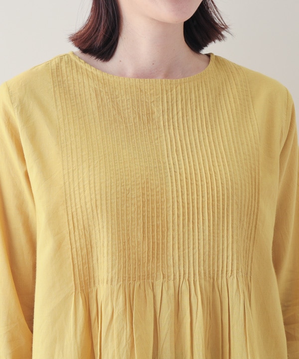 ピンタックコットン2wayブラウス 25W012