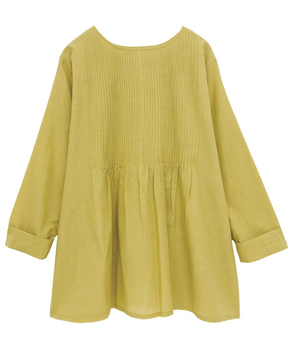 ピンタックコットン2wayブラウス 25W012