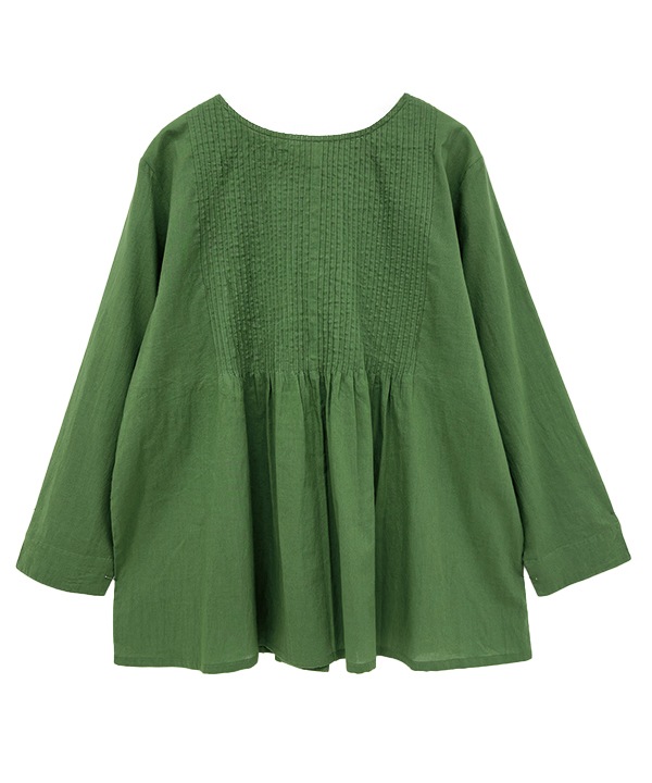 ピンタックコットン2wayブラウス 25W012