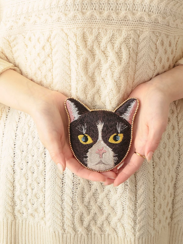 キャット刺繍 ハンドミラー（3カラー） M42-1915 | すべての商品