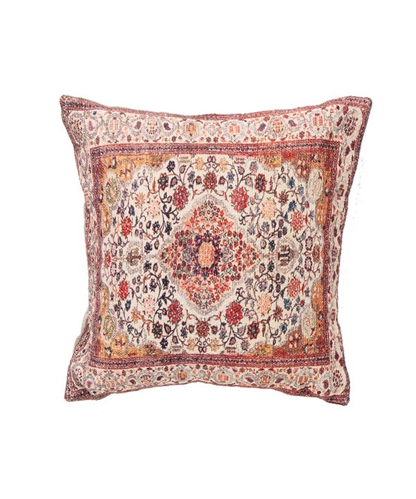 ラグ柄デジタルプリントクッション（2カラー・中綿付き）30cm M30-2539