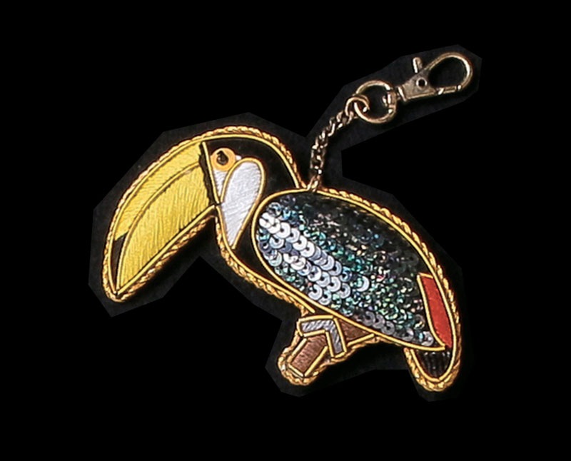 ザリ刺繍オニオオハシ バッグチャーム（キーホルダー） M21-0952 