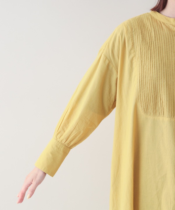 ピンタックコットンシャツワンピース 25W013