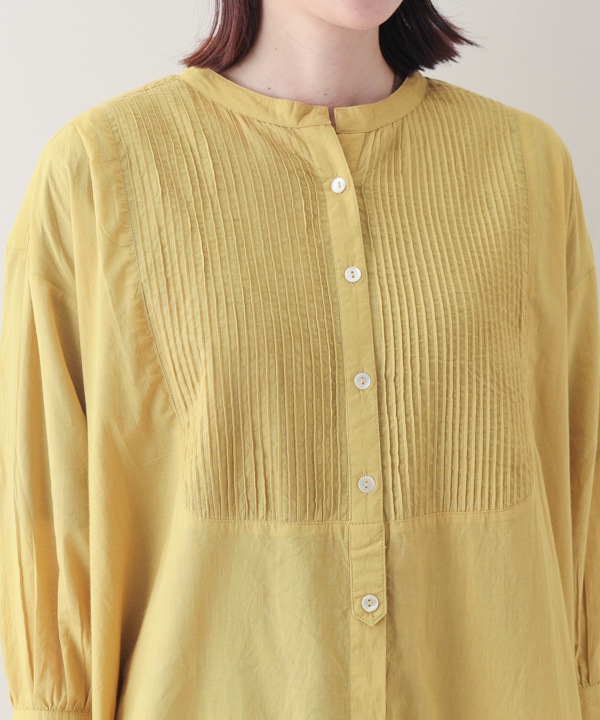 ピンタックコットンシャツワンピース 25W013