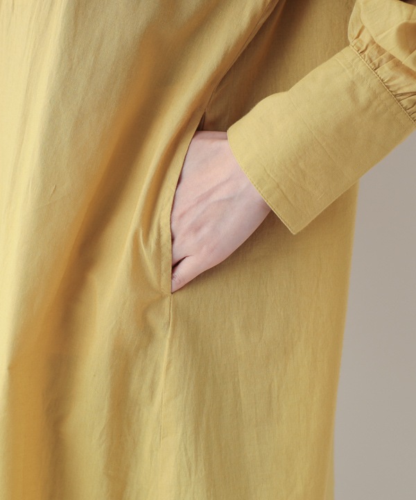 ピンタックコットンシャツワンピース 25W013