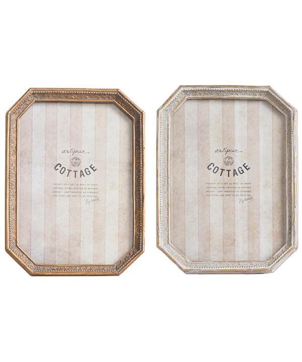 八角 フォトフレームL 14.5×19.5cm （2カラー） M45-0733