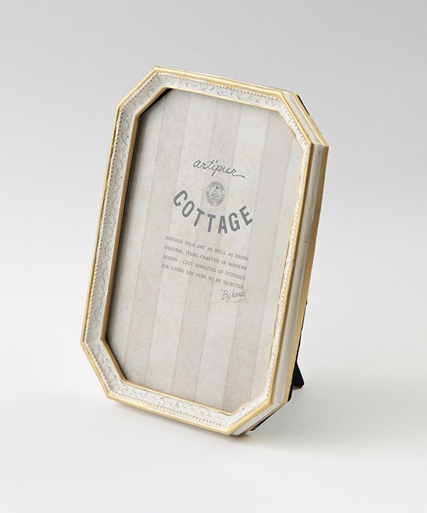 八角 フォトフレームL 14.5×19.5cm （2カラー） M45-0733