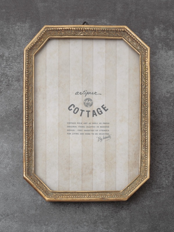 八角 フォトフレームL 14.5×19.5cm （2カラー） M45-0733