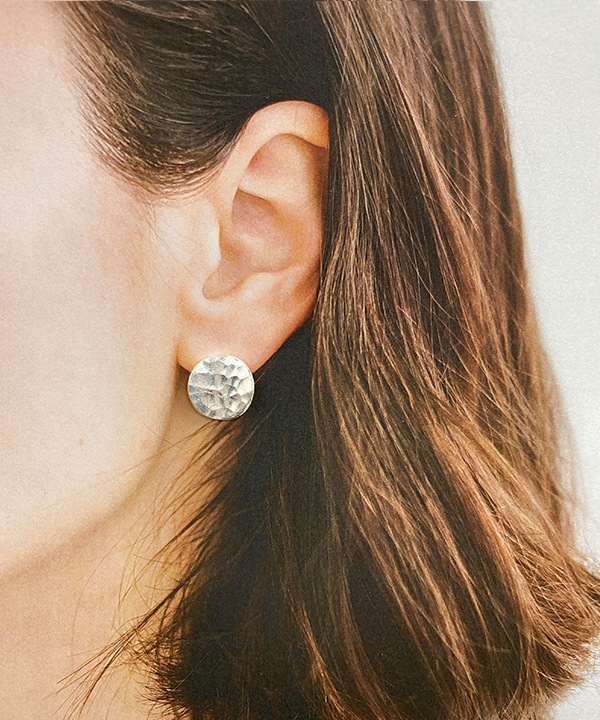 カレンシルバー フラット丸 スタッド ピアス TGSE-2214 ★ 