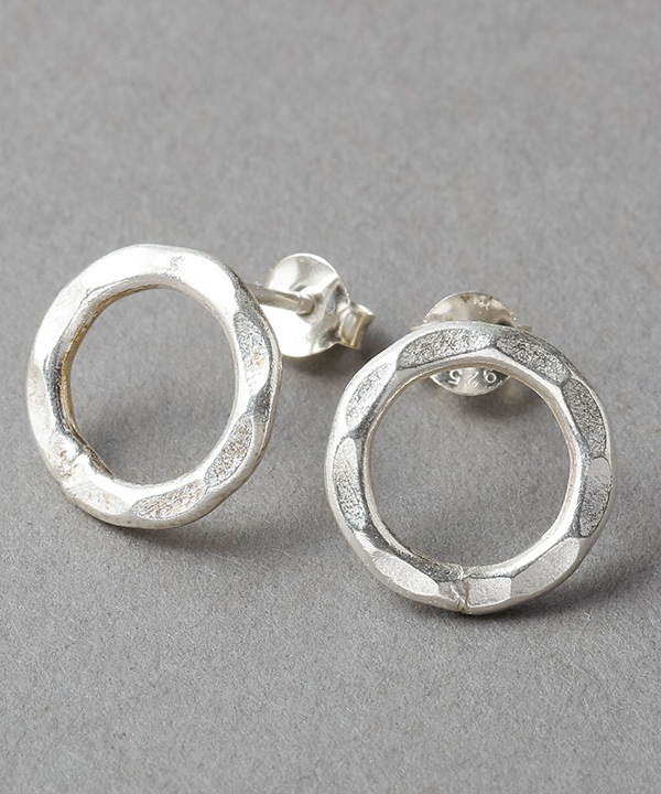 カレンシルバー サークル スタッド ピアス TGSE-2210 ★