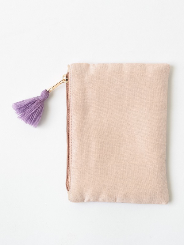 インドドア刺繍ポーチ 14×10cm （3カラー）M42-2094