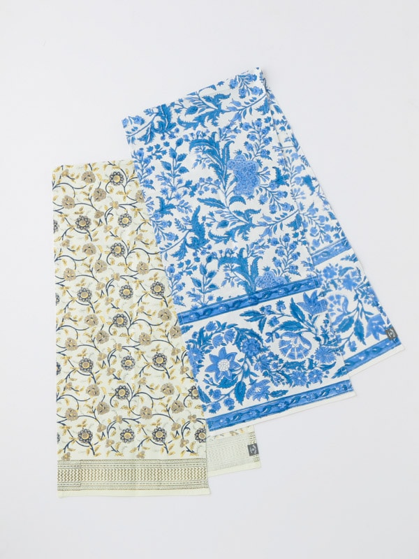 ブロックプリントテーブルランナー（2カラー）M20-2369