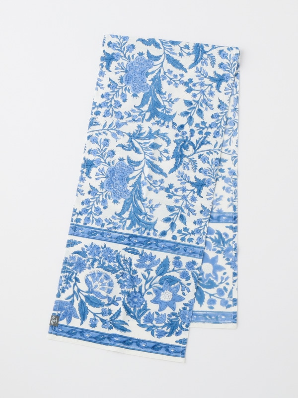 ブロックプリントテーブルランナー（2カラー）M20-2369