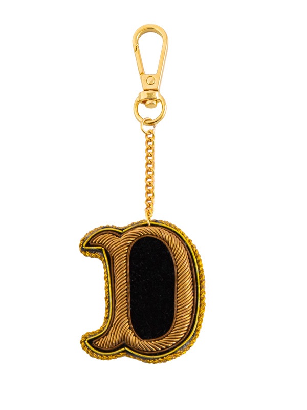 ザリ刺繍アルファベットA-Z バッグチャーム（キーホルダー） M21-1793