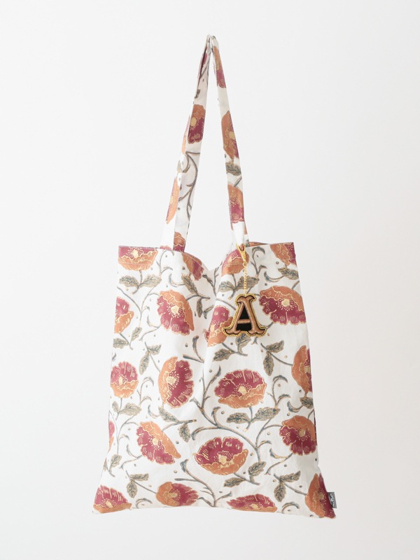 ザリ刺繍アルファベットA-Z バッグチャーム（キーホルダー） M21-1793