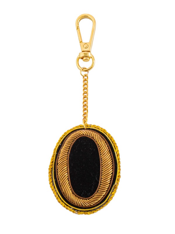 ザリ刺繍アルファベットA-Z バッグチャーム（キーホルダー） M21-1793