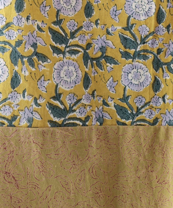 フローラルブロックプリントコットンブラウス 25W021 