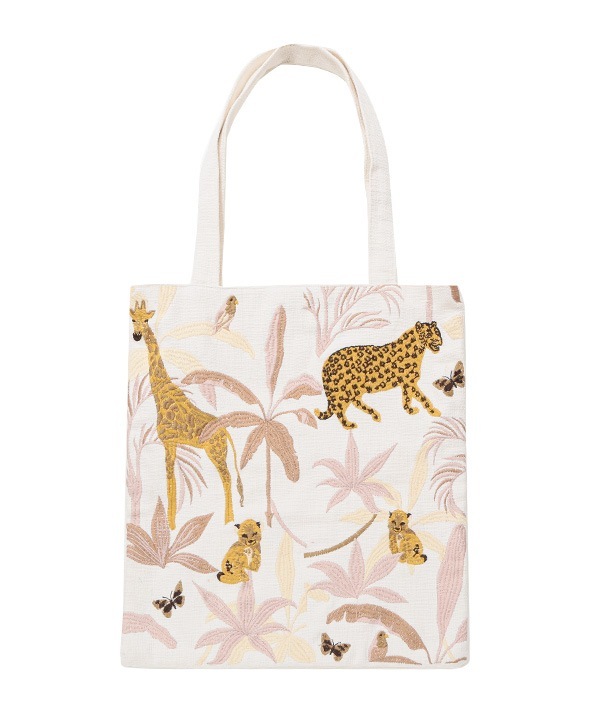 ジャングル刺繍トートバッグ（2カラー） M30-2545