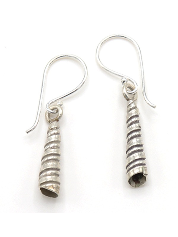 カレンシルバー 巻きデザイン フック ピアス TGSE-2212 ★