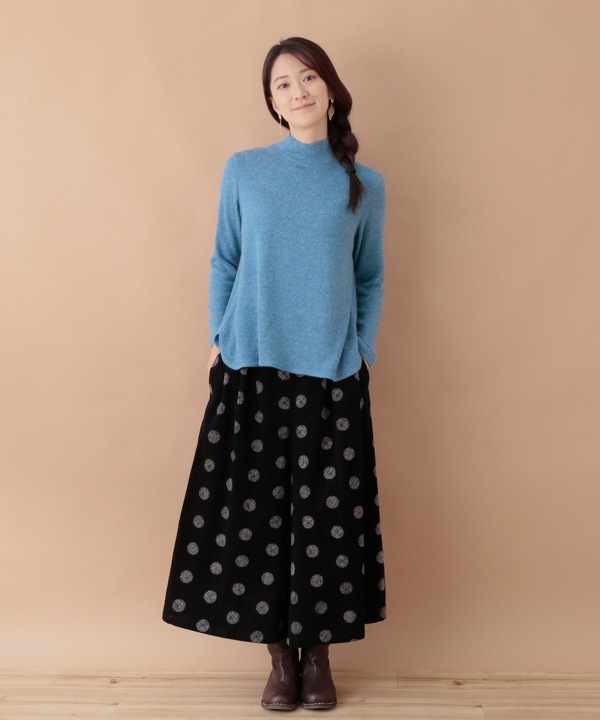 ふんわりカットソー ハイネックプルオーバー 24W075