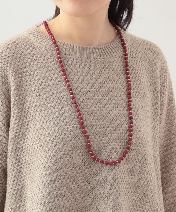 プレーンラリーキルト ロングネックレス A25WIN035