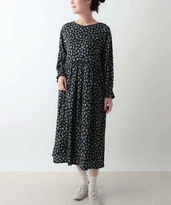 ミニフラワープリントコットン2wayワンピース 25W025